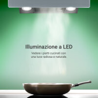 Cappa aspirante 60cm grigio opaco PLOOM6005G Illuminazione ambientale RGBW