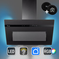 Cappa aspirante 80cm nero opaco PLOOM8005S Illuminazione...