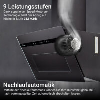 Cappa aspirante 80cm nero opaco PLOOM8005S Illuminazione ambientale RGBW