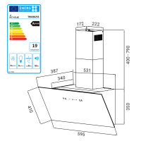 Cappa aspirante 60cm TRIO6025S