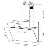 Dunstabzugshaube 60cm TRIO6025W