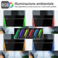 Cappa aspirante 60cm AURORA6005FB Illuminazione...