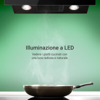 Cappa aspirante 60cm AURORA6005FB Illuminazione ambientale RGBW