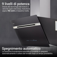 Cappa aspirante 60cm AURORA6005SE Illuminazione ambientale RGBW