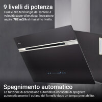 Cappa aspirante 80cm AURORA8005SE Illuminazione ambientale RGBW