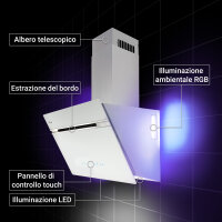 Cappa aspirante 60cm AURORA6005WED Illuminazione ambientale RGBW