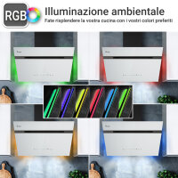 Cappa aspirante 60cm AURORA6005SW Illuminazione...