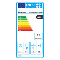 Dunstabzugshaube 90cm AURORA9005SW RGBW Ambientebeleuchtung