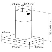 Cappa aspirante 90cm DELTA-INSEL-HC