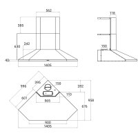 Cappa dangolo 100cm ANGOLO106ED