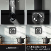 Cappa aspirante 90cm STYLE9005SMAO Illuminazione ambientale RGBW