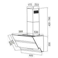 Cooker hood 60cm HERMES6005S
