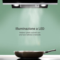 Cappa aspirante 80cm HERMES8005SM Illuminazione ambientale RGBW