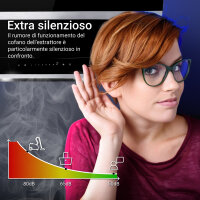 Cappa aspirante 80cm HERMES8005SM Illuminazione ambientale RGBW