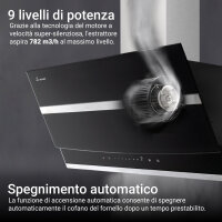 Cappa aspirante 80cm HERMES8005SM Illuminazione ambientale RGBW