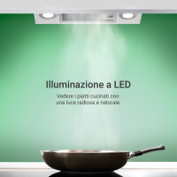 Cappa aspirante 90cm HERMES8005WM Illuminazione ambientale RGBW