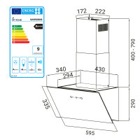Cappa aspirante 60cm BASE6004S