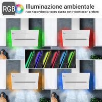 Cappa Aspirante 90?cm ECCO6005WM con Illuminazione...