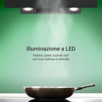 Cappa aspirante 90cm ECCO9005SM Illuminazione ambientale RGBW