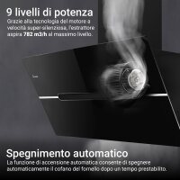 Cappa aspirante 90cm ECCO9005SM Illuminazione ambientale RGBW