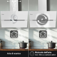 Cappa Aspirante 90?cm ECCO9005WM con Illuminazione Ambientale RGBW