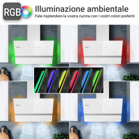 Dunstabzugshaube 60cm EASY6005WM RGBW Ambientebeleuchtung