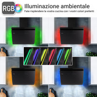 Cappa aspirante 60cm SOLO6005SM Illuminazione ambientale RGBW