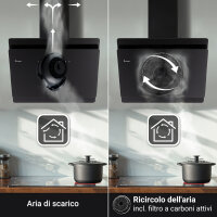 Cappa aspirante 90cm SOLO9005SM Illuminazione ambientale RGBW